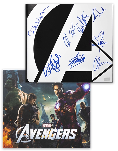 Stan Lee Signed The Art of the Avengers Coffee Table Book -- Also Signed by 7 Members of Superhero Squad Including Chris Hemsworth & Chris Evans